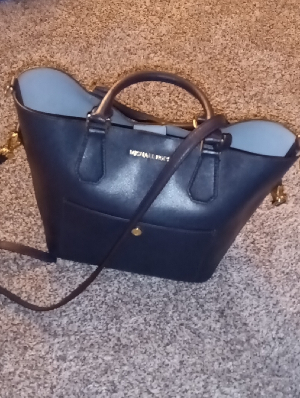 Michael Kors Blue  Tote with Contrast Light Blue Interior